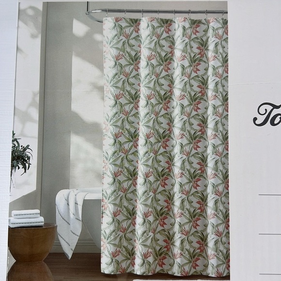 Tommy Bahama Tropical Shower Curtain - Green Orange - Cotton - 72" x 72" NEW - Picture 5 of 9